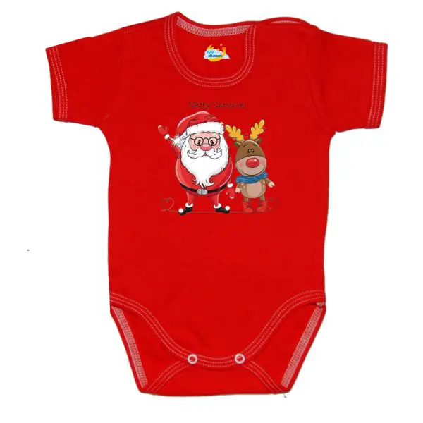 Body świąteczne Mikołaj z reniferkiem