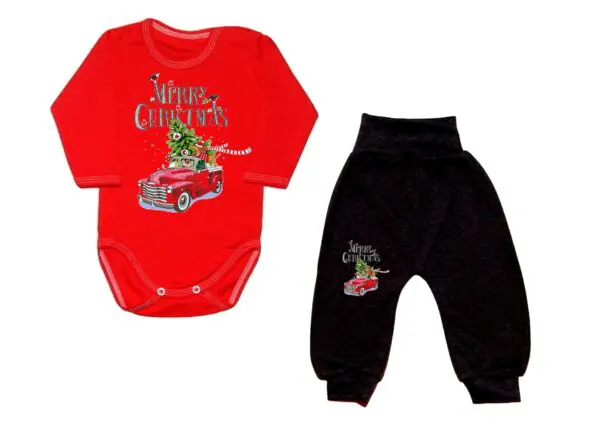 Komplet świateczny auto z choinką