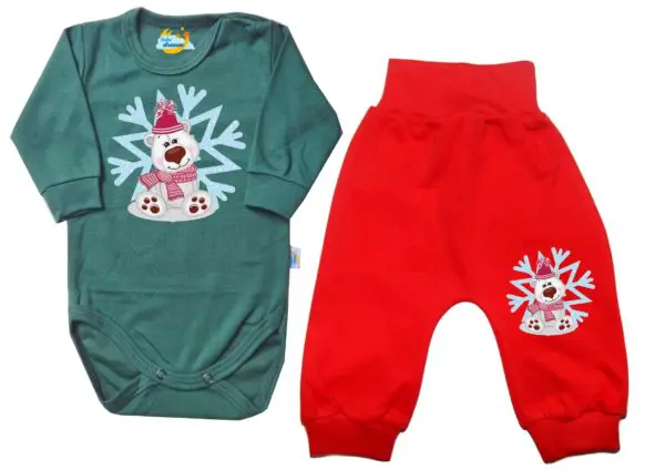 Komplet świateczny miś polarny