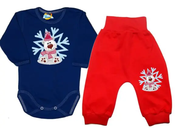 Komplet świateczny miś polarny