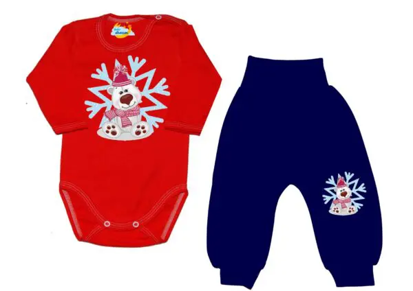 Komplet świateczny miś polarny