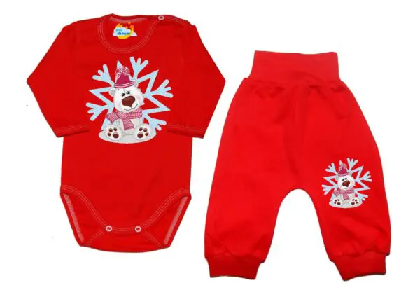 Komplet świateczny miś polarny