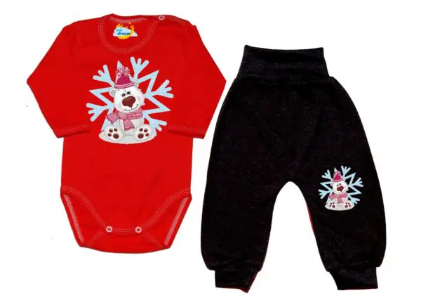 Komplet świateczny miś polarny