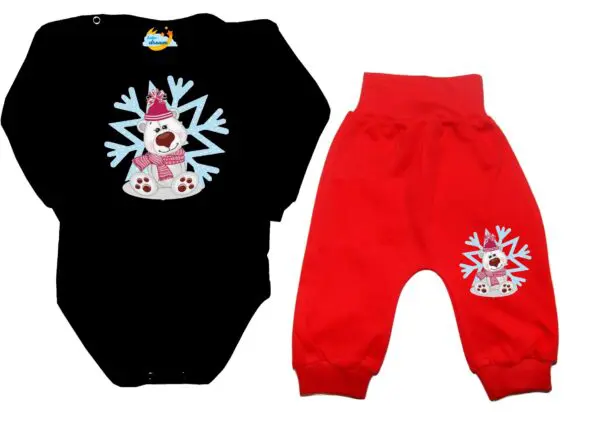 Komplet świateczny miś polarny