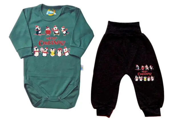 Komplet świateczny wesołe pingwinki