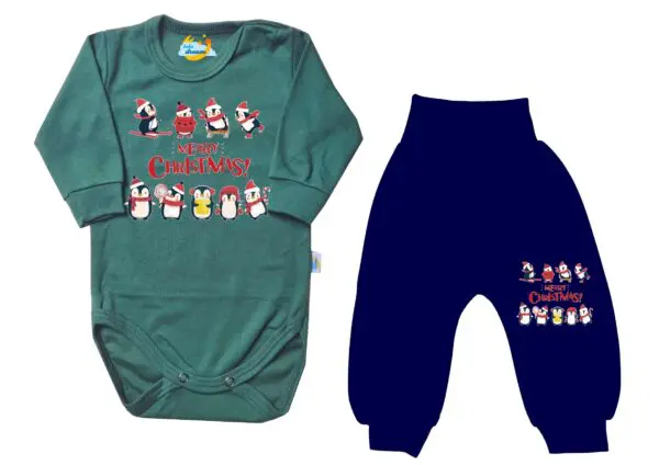 Komplet świateczny wesołe pingwinki