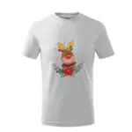 T-shirt koszulka z nadrukiem świątecznym Reniferek