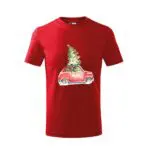 Koszulka z nadrukiem świątecznym maluch z choinką