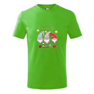 Koszulka z nadrukiem świątecznym wesołe skrzaty