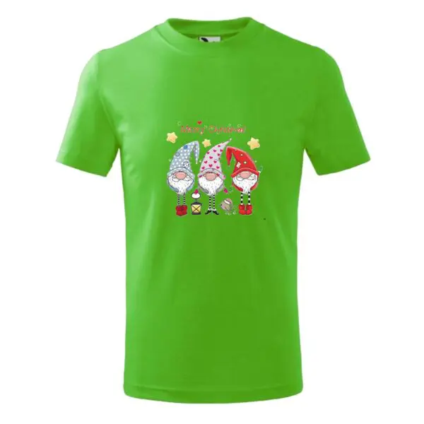 Koszulka z nadrukiem świątecznym wesołe skrzaty
