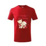 Koszulka z nadrukiem świątecznym wesołe misie