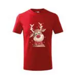 Koszulka z nadrukiem świątecznym Reniferek