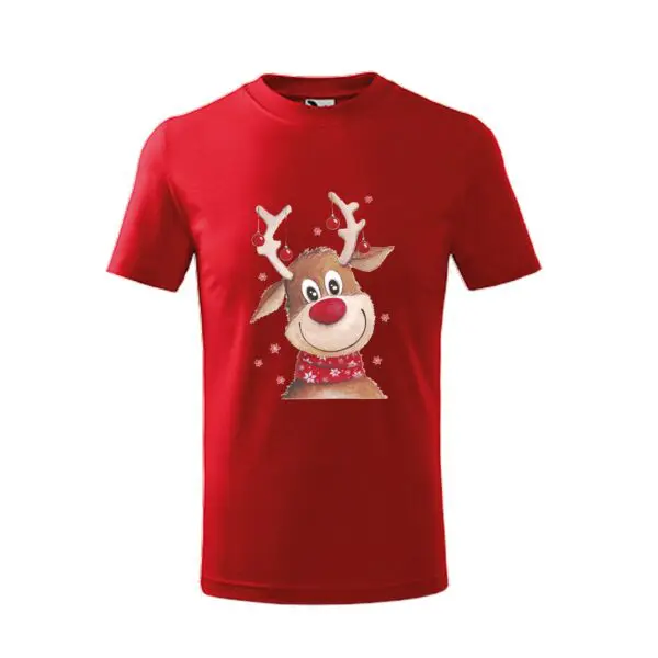 Koszulka z nadrukiem świątecznym Reniferek