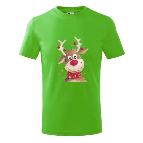 Koszulka z nadrukiem świątecznym Reniferek