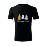 Koszulka z nadrukiem Swiatecznym kolorowe choinki