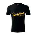 Koszulka z nadrukiem świątecznym zaprzęg Mikołaja