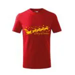 T-shirt koszulka z nadrukiem świątecznym zaprzeg Mikołaja