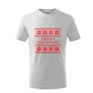 T-shirt koszulka z nadrukiem świątecznym MERRY CHRISTMAS
