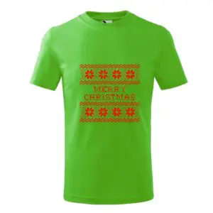 T-shirt koszulka z nadrukiem świątecznym MERRY CHRISTMAS