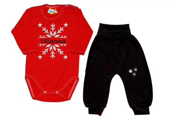 Komplet świateczny Śnieżynka z imieniem