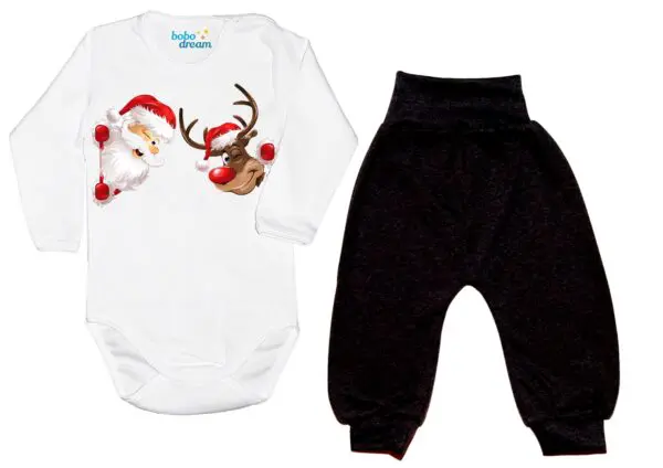 Komplet świateczny Mikołaj z Reniferem