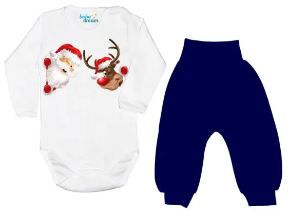 Komplet świateczny Mikołaj z Reniferem