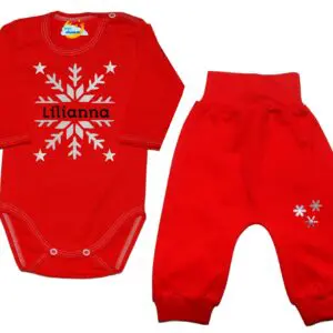 Komplet świateczny Śnieżynka z imieniem