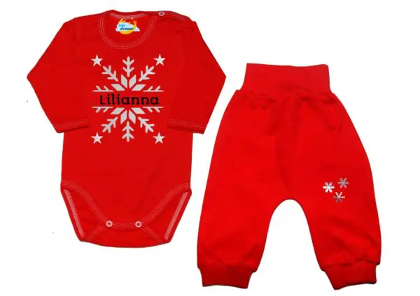 Komplet świateczny Śnieżynka z imieniem