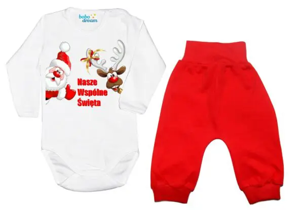 Komplet świateczny Mikołaj z Reniferem Nasze Święta