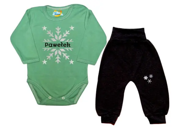 Komplet świateczny Śnieżynka z imieniem