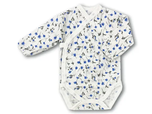 Body niemowlęce muślinowe kopertowe kwiatki