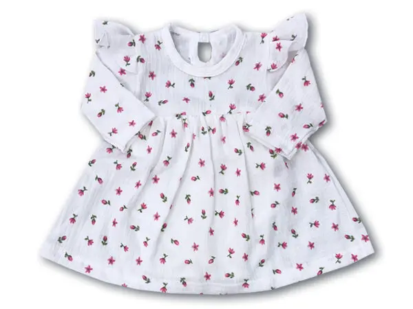 Body sukienka niemowlęce muślinowe kwiatki