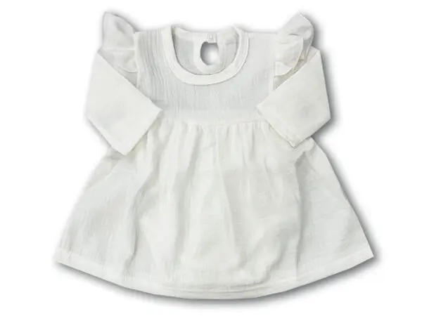 Body sukienka niemowlęce muślinowe śmietanka