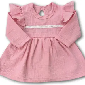 Sukienka muślionowa codzienna różowa