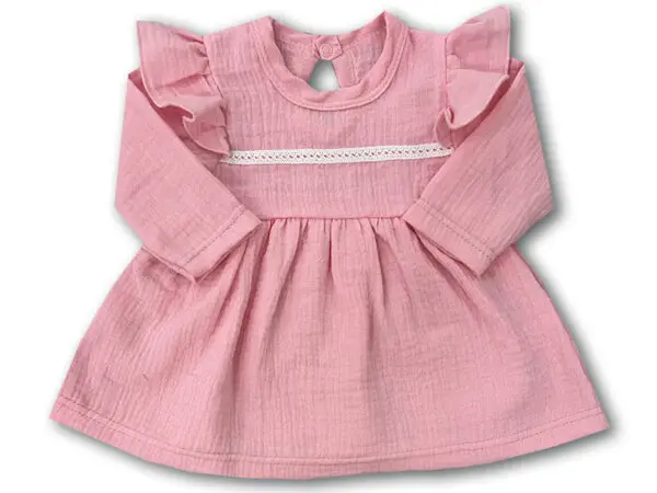 Sukienka muślionowa codzienna różowa