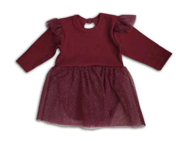 Body sukienka niemowlęce Basic z brokatem