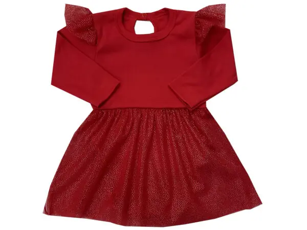 Body sukienka niemowlęce Basic z brokatem