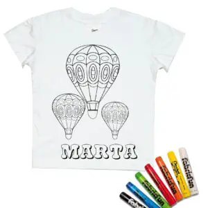 Koszulka do kolorowania + pastele Balony
