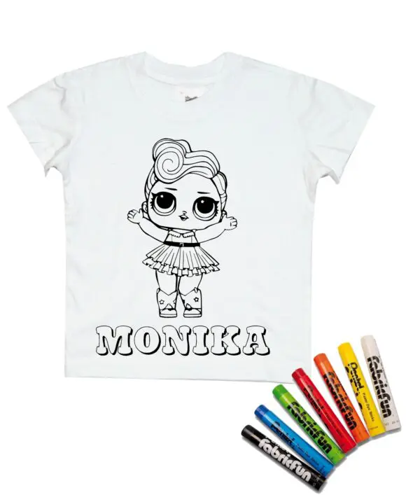 Koszulka do kolorowania + pastele Lol