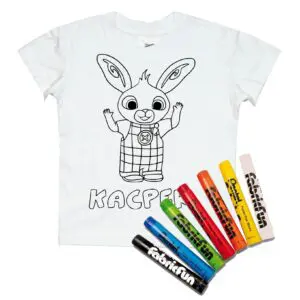 Koszulka do kolorowania + pastele Bing