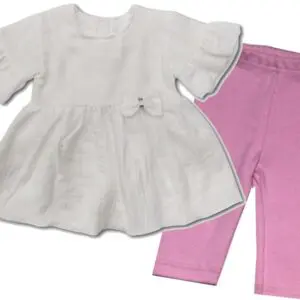 Komplet tunika muślinowa z leginsami