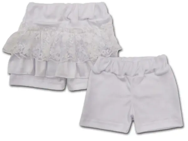 SPODENEK krótkie spodenki bawełniane koronki