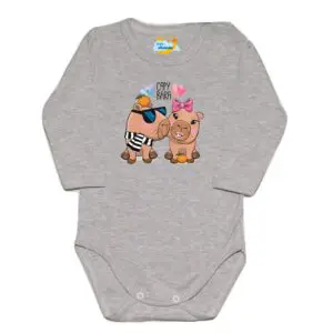 Body długi rękaw  zakochana Capybara szare
