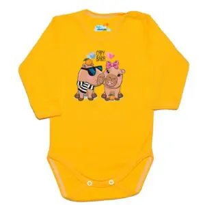 Body długi rękaw  zakochana Capybara żółte