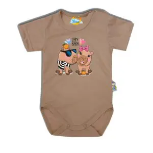 Body krótki rękaw zakochana Capybara beżowe