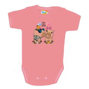 Body krótki rękaw zakochana Capybara pudrowe