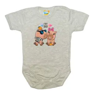 Body krótki rękaw zakochana Capybara szare
