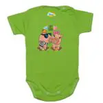 Body krótki rękaw zakochana Capybara zielone