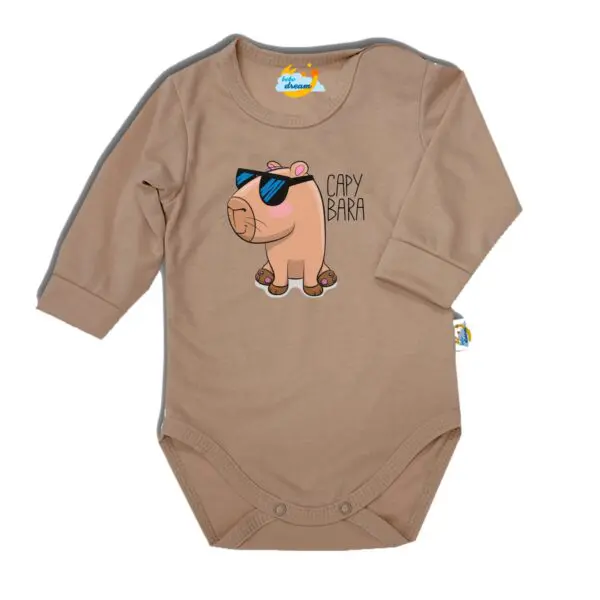 Body długi rękaw Capybara beżowe