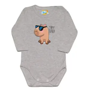 Body długi rękaw Capybara szary